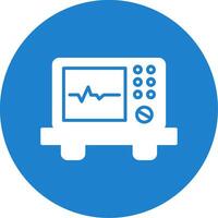 ecg dispositivo multi color circulo icono vector