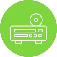 Dvd Player Multi Color Circle Icon vector