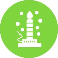Bunsen Burner Multi Color Circle Icon vector