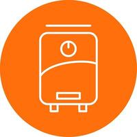Water Heater Multi Color Circle Icon vector