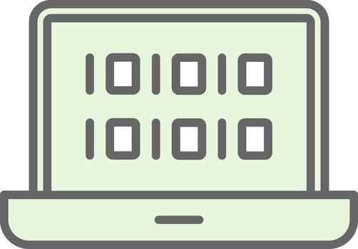 Binary Code Fillay Icon Design vector