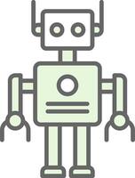 Robot Fillay Icon Design vector
