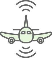 Aeroplane Fillay Icon Design vector