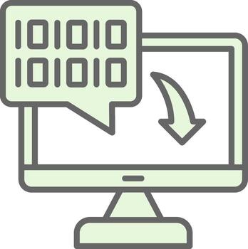 Binary Code Fillay Icon Design vector