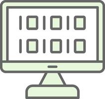 Algorithm Fillay Icon Design vector
