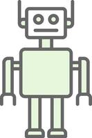 robot relleno icono diseño vector