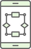 Algorithm Fillay Icon Design vector