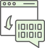 Binary Code Fillay Icon Design vector