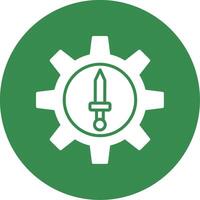 Attack Multi Color Circle Icon vector