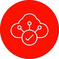 Cloud Multi Color Circle Icon vector