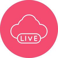 Cloud Multi Color Circle Icon vector