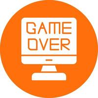 Game Over Multi Color Circle Icon vector