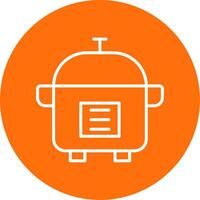 Slow Cooker Multi Color Circle Icon vector