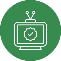 Television Multi Color Circle Icon vector