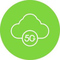 Cloud Multi Color Circle Icon vector