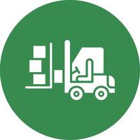 Forklift Multi Color Circle Icon vector