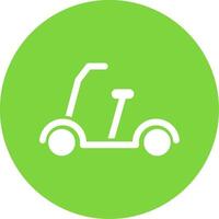 Kick Scooter Multi Color Circle Icon vector