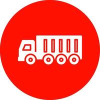 Truck Multi Color Circle Icon vector