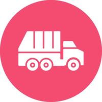 Garbage Truck Multi Color Circle Icon vector