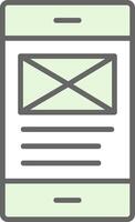 Email Fillay Icon Design vector