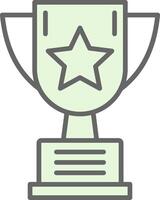 Trophy Fillay Icon Design vector