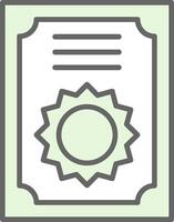 certificado relleno icono diseño vector