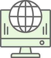 Worldwide Fillay Icon Design vector