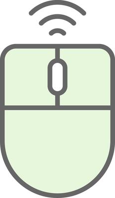 Wireless Mouse Fillay Icon Design