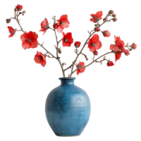 fleur vase sur isolé Contexte png