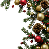 Christmas tree ornamentals on isolated background png