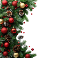 Christmas tree ornamentals on isolated background png