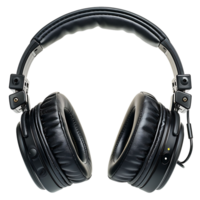 Black headphone on isolated background png