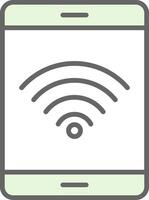 Wifi Signal Fillay Icon Design vector