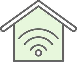 Smart Home Fillay Icon Design vector