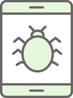 Bug Fillay Icon Design vector