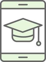 Graduation Fillay Icon Design vector