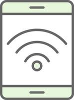 Wifi Fillay Icon Design vector