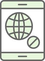 No Internet Fillay Icon Design vector