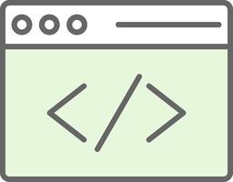 Coding Fillay Icon Design vector
