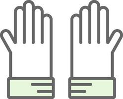 Glove Fillay Icon Design vector