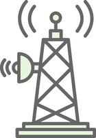 Signal Tower Fillay Icon Design vector