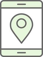 Location Fillay Icon Design vector