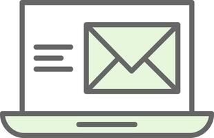 correo electrónico relleno icono diseño vector