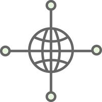 Networking Fillay Icon Design vector