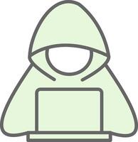 hacker relleno icono diseño vector