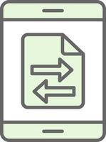 Data Transfer Fillay Icon Design vector