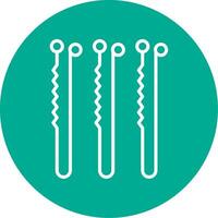 Bobby Pin Multi Color Circle Icon vector