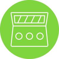 Makeup Kit Multi Color Circle Icon vector