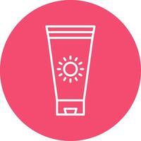 Sunblock Cream Multi Color Circle Icon vector