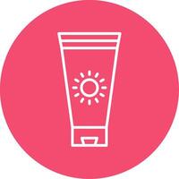 Sunblock Cream Multi Color Circle Icon vector